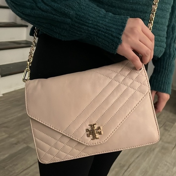 Tory Burch Light Pink Blush Kira Quilted Crossbody Bag - Picture 1 of 14